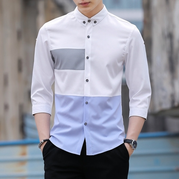 Cămașă bărbătească cu culori irizate în trei culori