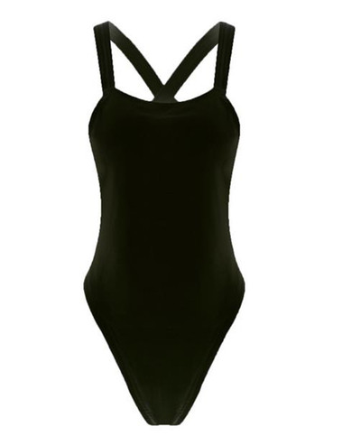 Μαύρο και άσπρο γυναικείο μαγιό πλήρους μήκους