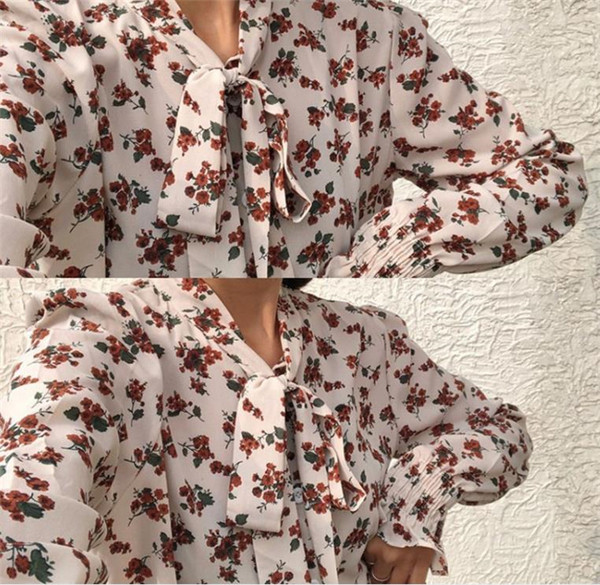 Camasa de dama din sifon NOU cu motive florale in doua culori