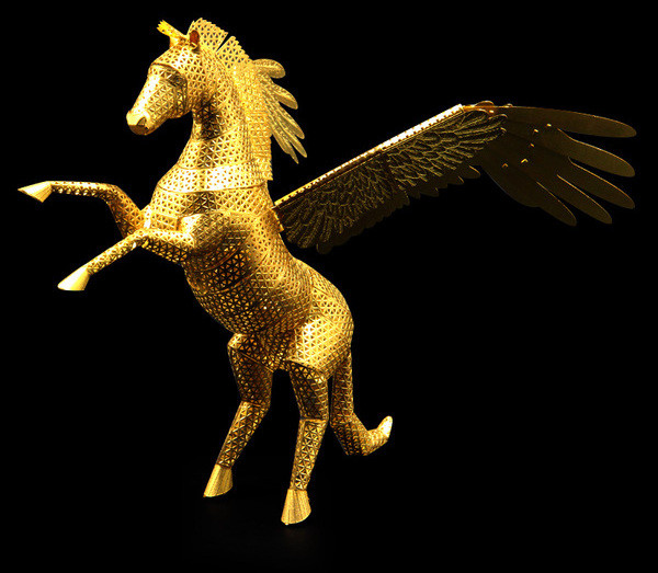 Háromdimenziós puzzle két színben