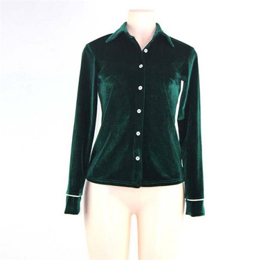 Cămașă de damă elegantă din catifea în trei culori