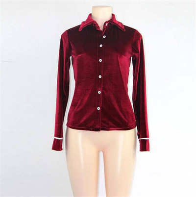 Cămașă de damă elegantă din catifea în trei culori