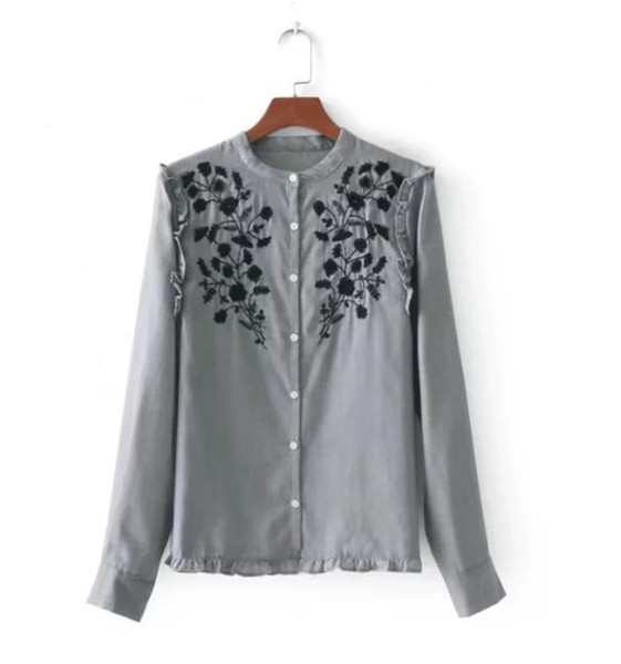 Cămașă elegantă de damă cu broderie