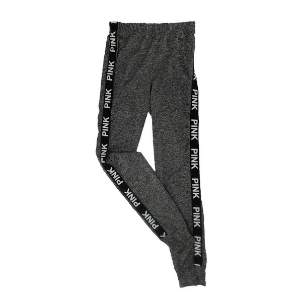 Jambiere sport de damă cu talie înaltă și inscripție