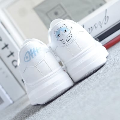 Adidasi de dama proaspeti cu plasa si aplicatie in alb