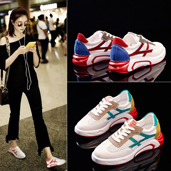 Tenisi moderni de vara de dama in doua culori