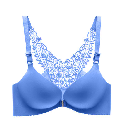 Γυναικείο σουτιέν με μπροστινή στερέωση σε διάφορα χρώματα με δαντελωτή πλάτη