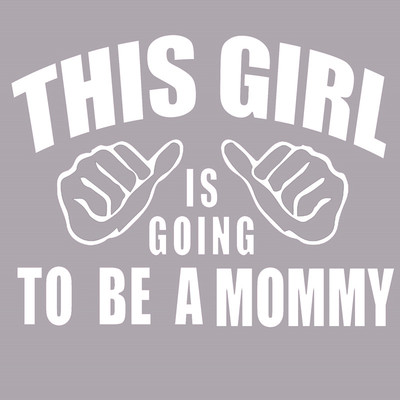 Tricou din bumbac cu maneci scurte pentru gravide cu inscriptie