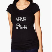 Tricou din bumbac pentru gravide cu inscripția - în trei culori