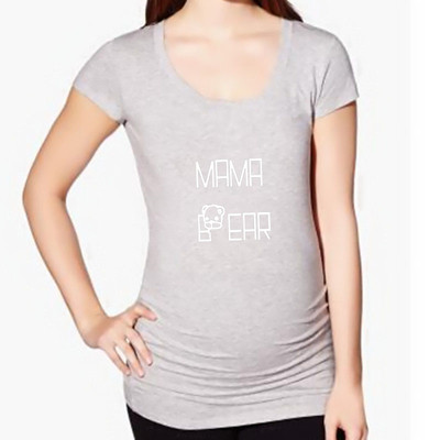 Tricou din bumbac pentru gravide cu inscripția - în trei culori