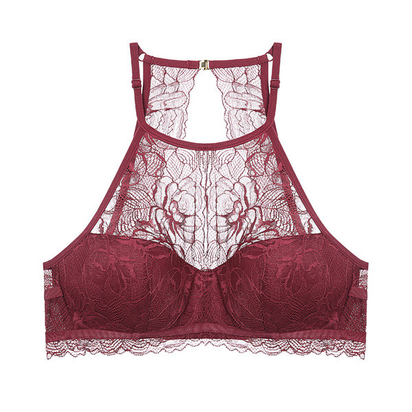 Σουτιέν από δαντέλα με στενό λαιμό σε διάφορα χρώματα