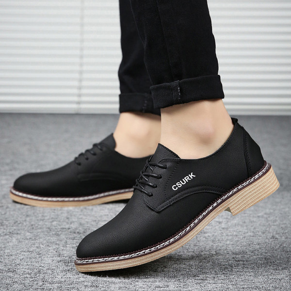 Pantofi barbatesti eleganti cu sireturi in doua culori