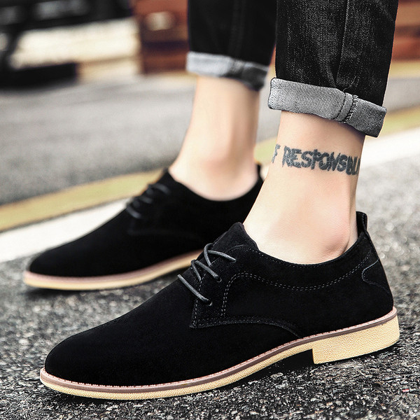 Pantofi formali de piele intoarsa pentru barbati in trei culori