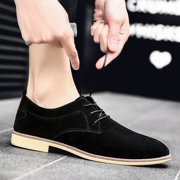 Pantofi formali de piele intoarsa pentru barbati in trei culori