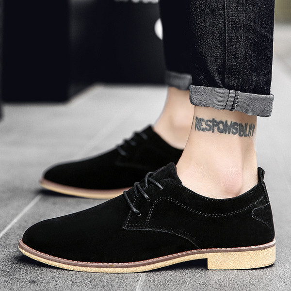 Pantofi formali de piele intoarsa pentru barbati in trei culori