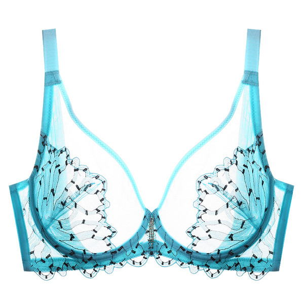 Sutien de dama translucid in doua culori cu broderie