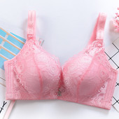 Sutien de dama cu cupa tare cu element de dantela si pandantiv metalic