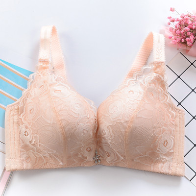 Sutien de dama cu cupa tare cu element de dantela si pandantiv metalic