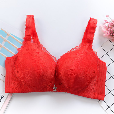 Sutien de dama cu cupa tare cu element de dantela si pandantiv metalic