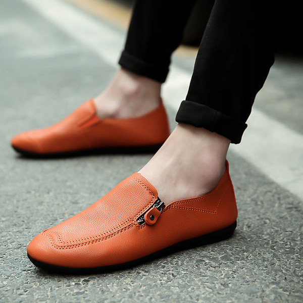 Pantofi plat pentru barbati cu fermoar in trei culori