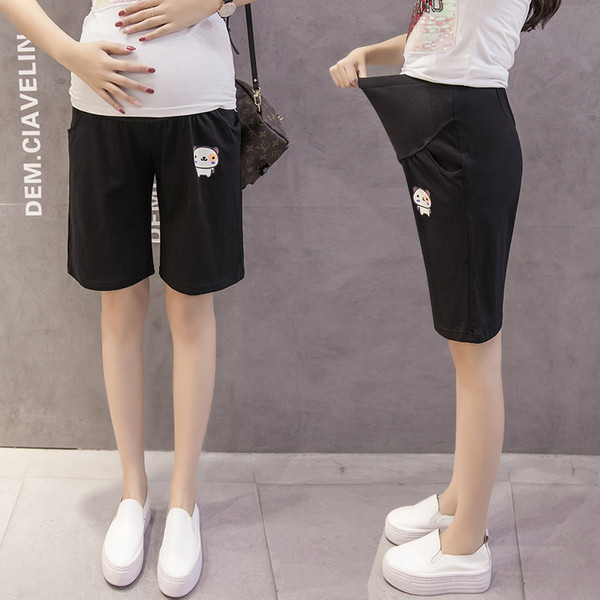 Γυναικεία σορτς πάνω από το γόνατο για εγκύους σε τρία χρώματα