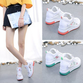 Adidasi moderni de dama cu platforma ascunsa si autocolante in mai multe culori