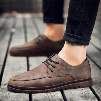 Стилни мъжки обувки в черен, кафяв и сив цвят