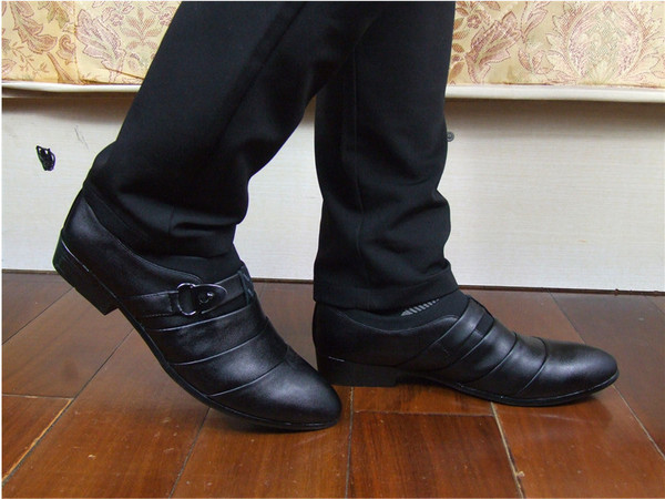 Pantofi barbatesti de culoare neagra fara sireturi