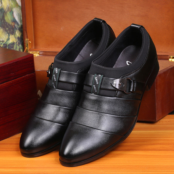 Pantofi barbatesti de culoare neagra fara sireturi