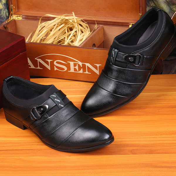 Pantofi barbatesti de culoare neagra fara sireturi