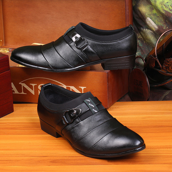 Pantofi barbatesti de culoare neagra fara sireturi