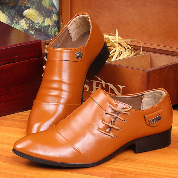 Pantofi barbatesti cu legaturi laterale in doua culori