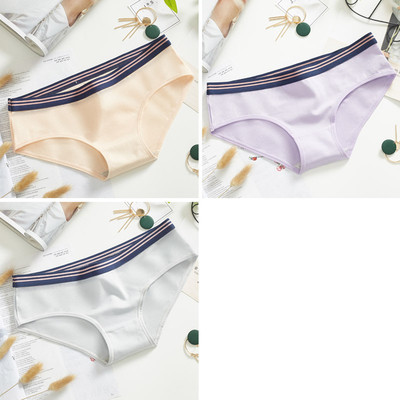 Σετ από 3 τεμ. Βαμβακερα μπικίνι με ελαστική μέση