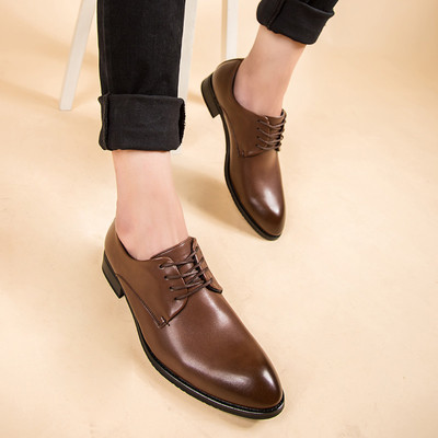 Елегантни мъжки обувки в два цвята - заострен модел