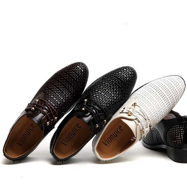 Pantofi de vară pentru bărbați în negru, maro și alb