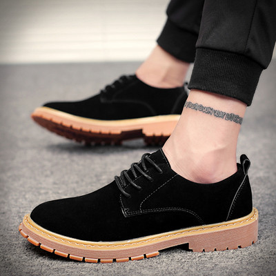 Pantofi eleganti pentru barbati din piele intoarsa in trei culori