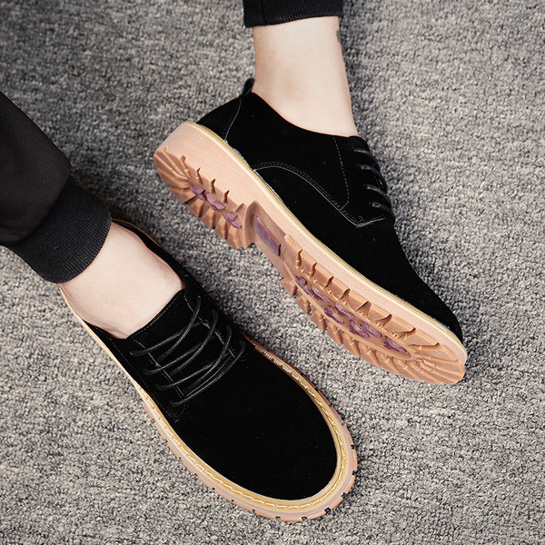 Pantofi eleganti pentru barbati din piele intoarsa in trei culori