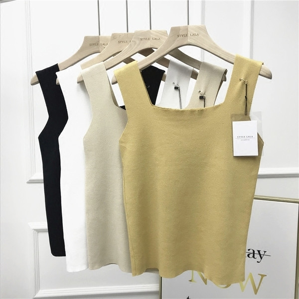 Maieu elegant de damă cu bretele largi în mai multe culori