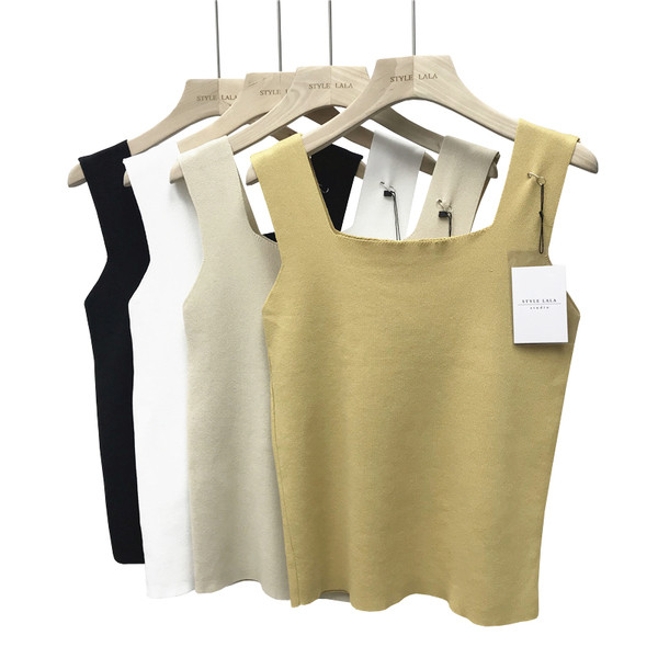 Maieu elegant de damă cu bretele largi în mai multe culori