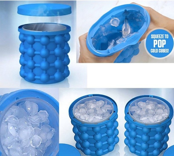 Διπλό θάλαμο σιλικόνης που περιέχει έως και 120 κύβους πάγου