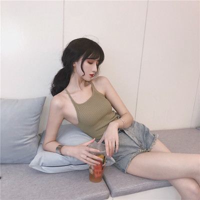 Σύγχρονο γυναικείο αμάνικο με λεπτούς ιμάντες σε τρία χρώματα