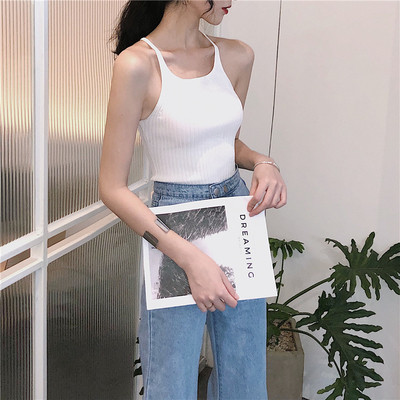 Σύγχρονο γυναικείο αμάνικο με λεπτούς ιμάντες σε τρία χρώματα