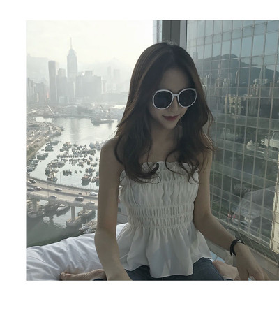 Bustiera dama in negru, rosu si alb