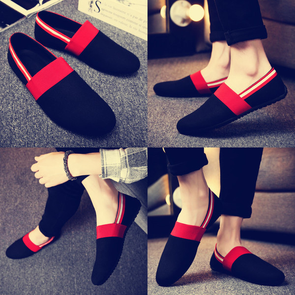 Mocasini de vara barbatesti in diferite modele cu motive colorate, broderii si imprimeu