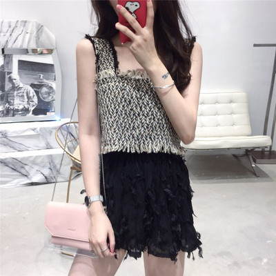 Fusta de dama moderna cu talie inalta in negru