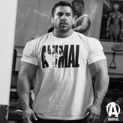 Tricou sport din bumbac cu inscriptii in mai multe culori