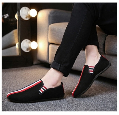 Ανδρικά κομψά μοκασίνια με χρωματιστές λωρίδες