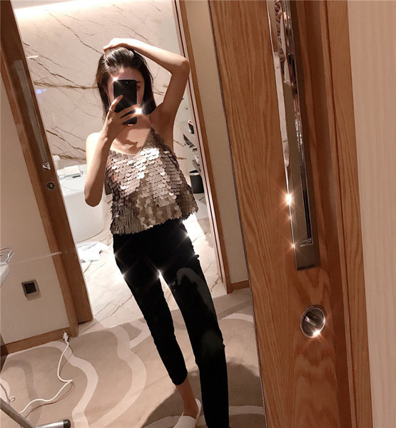 Maieu de dama cu paiete de culoare deschisa