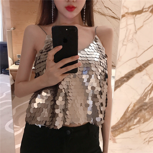 Maieu de dama cu paiete de culoare deschisa