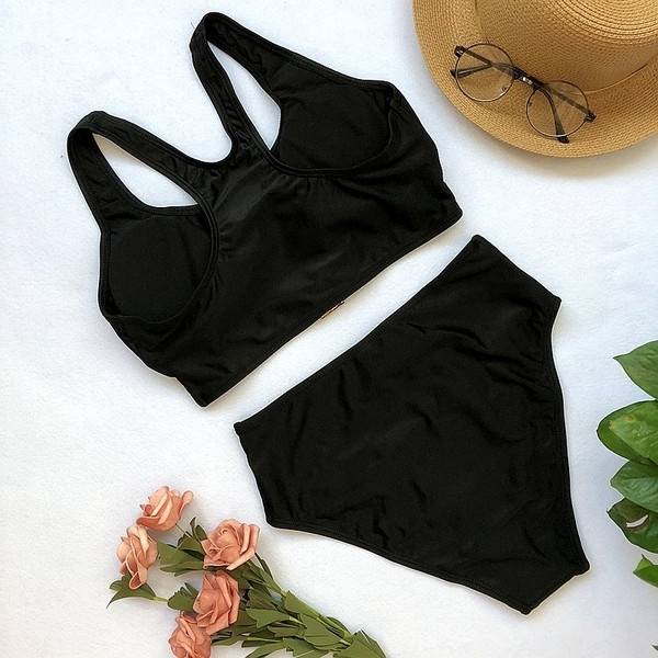 NOU costum de baie negru din două piese